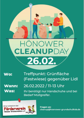 Flyer zum CleanUpDay 26.02.2022