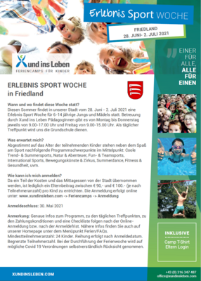 Erlebnis Sport Woche in Friedland (Bild vergrößern)