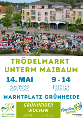 Plakat Trödelmarkt unterm Maibaum, Foto: Bernd Flister (Bild vergrößern)