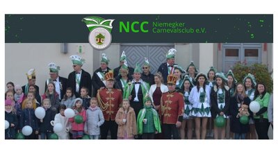 Ein Teil des Niemegker Carnevalsclub e.V. zum Fotoshooting aufgestellt, Quelle: NCC