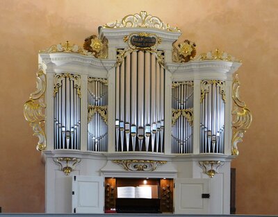 Orgel in der Französischen Kirche Potsdam, Foto: Andreas Kitschke (Bild vergrößern)