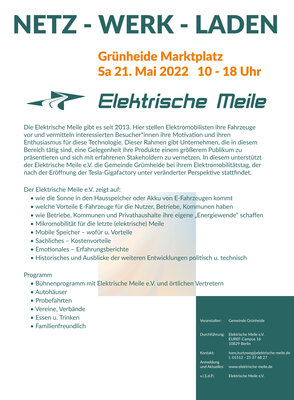 Poster Elektrische Meile in Grünheide