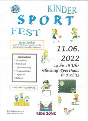 Veranstaltungsablauf Sportfest (Bild vergrößern)