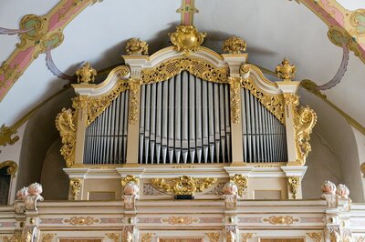 Die Orgel von Gottfried Silbermann in der Burgker Schlosskapelle. Foto N. Stengert