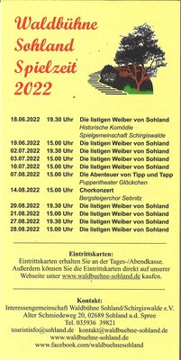 Waldbühne Sohland Spielzeit 2022 (Bild vergrößern)