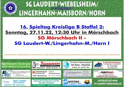 16. Spieltag der SG Laudert/Lingerhahn/Horn I