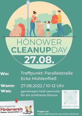 CleanUp am 27.08.2022 im Ortsteil Hönow