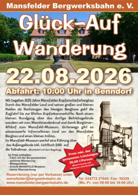 Glück-Auf Wanderung bei der Mansfelder Bergwerksbahn