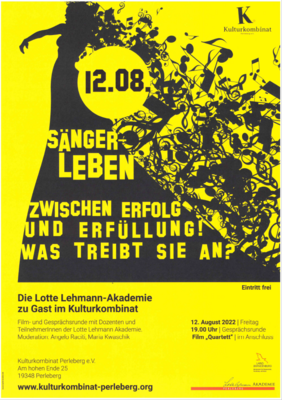 Kulturkombinat Perleberg e.V. | Plakat zur Veranstaltung