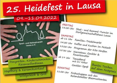 Plakat 25. Heidefest in Lausa