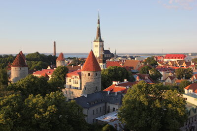 Blick vom Domberg auf die Altstadt von Tallinn, Foto: Julian Nyča (Bild vergrößern)