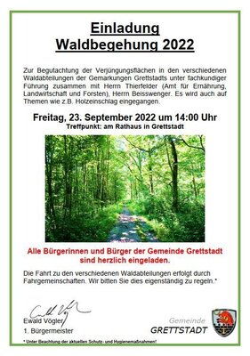 Waldbegehung 23.09.2022 - 14: Uhr