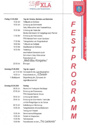 Veranstaltung: 150-jähriges Gründungsfest FFW Achslach