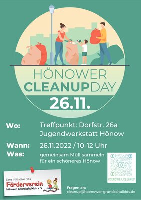 Flyer zum CLEANUPDAY 26.11.2022