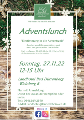 Plakat Adventslunch