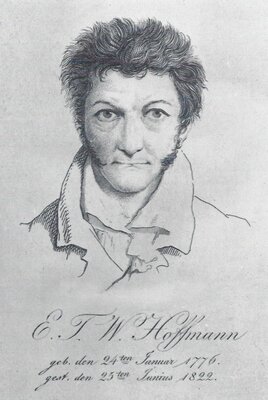 E.T.A: Hoffmann, Selbstportrait um 1880 (Bild vergrößern)