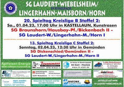 20. Spieltag der SG Laudert/Lingerhahn/Horn I