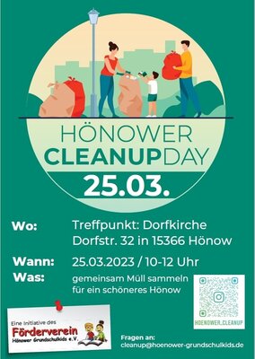 Flyer zum CLEANUPDAY 25.03.2023