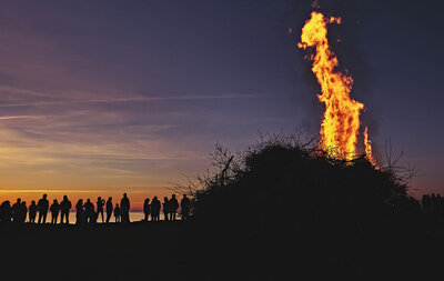 Osterfeuer in Sommerfeld