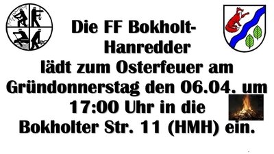 Osterfeuer der FF Bokholt-Hanredder