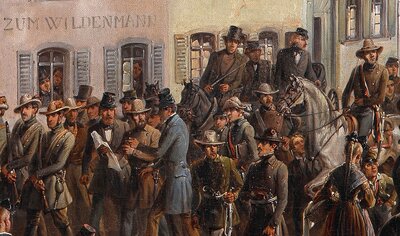 Ausschnitt des Gemäldes von Friedrich Kaiser (Foto: C. Hoécker) (Bild vergrößern)