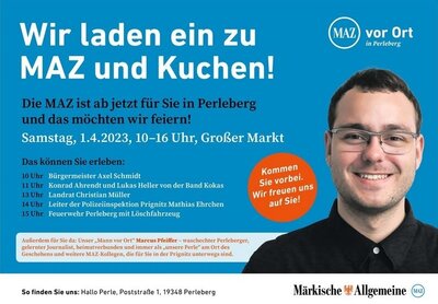 Abbildung: MAZ-Anzeige aus der Märkischen Allgemeinen Zeitung vom 31.03.2023