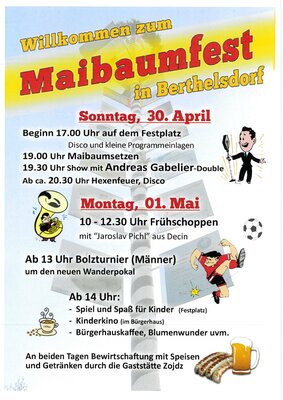 Maibaumfest in Berthelsdorf Gemeinde Weißenborn/Erzgebirge