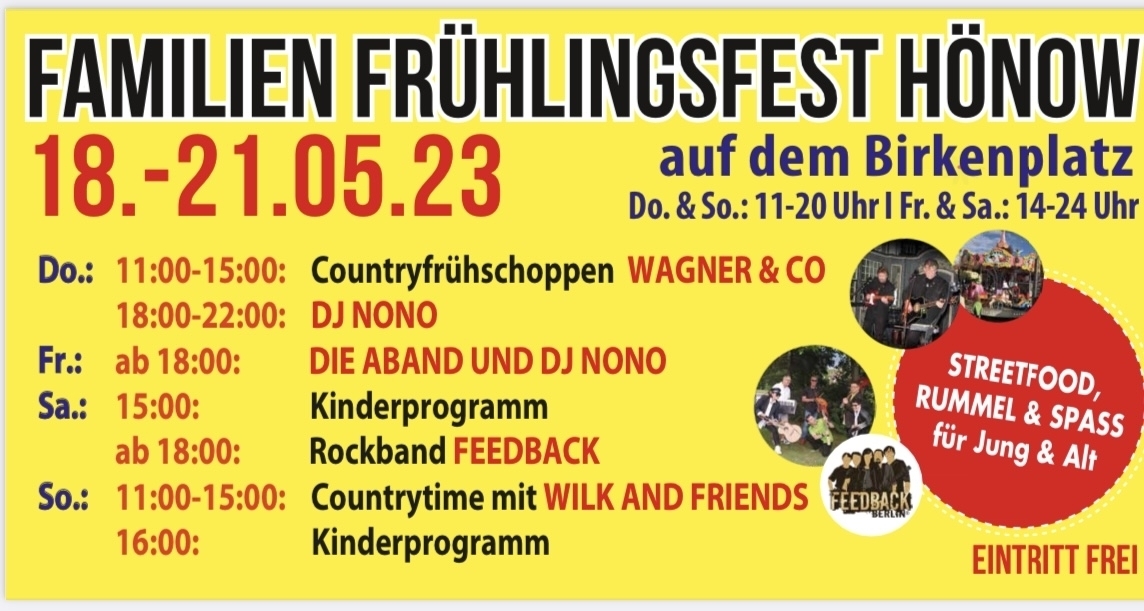 Familien Frühlingsfest Hönow Hoppegarten