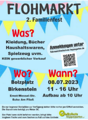 Flyer zum Flohmarkt (Bild vergrößern)