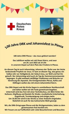 100 Jahre DRK und Johannisfest in Plessa
