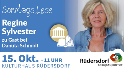 Veranstaltung: SonntagsLese: Regine Sylvester zu Gast bei Danuta Schmidt