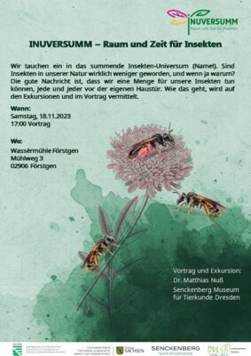 Veranstaltung: iNUVERSUMM – Raum und Zeit für Insekten
