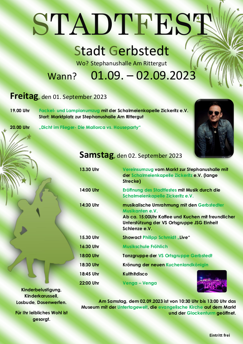 Stadtfest Stadt Gerbstedt Einheitsgemeinde Gerbstedt