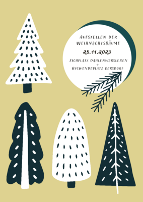 Veranstaltung: Aufstellen der Weihnachtsbäume