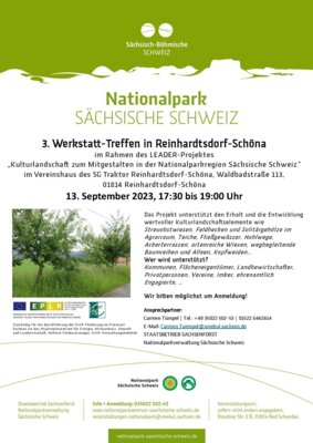 Veranstaltung: 13. September - 3. Werkstatt-Treffen im Rahmen des LEADER-Projektes "Kulturlandschaft zum Mitgestalten in der Nationalparkregion Sächsische Schweiz"