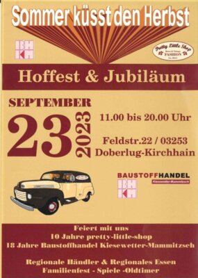 Plakat zum Hoffest (Bild vergrößern)