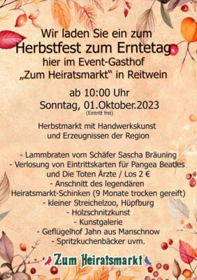 Veranstaltung: Herbstfest zum Erntetag