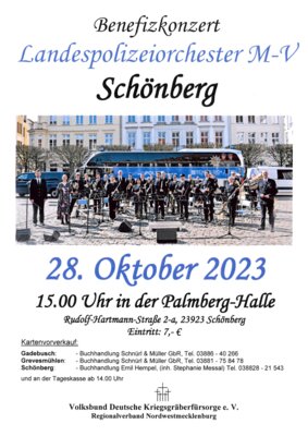 Veranstaltung: Benefizkonzert Landespolizeiorchester M-V in Schönberg