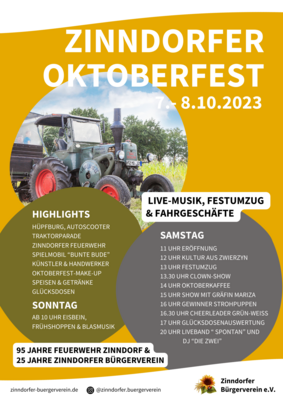 Veranstaltung: Zinndorfer Oktoberfest 2023