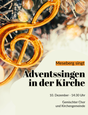 Veranstaltung: Adventssingen in der Kirche - Meseberg singt