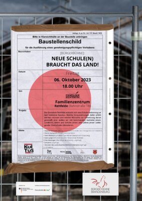 Veranstaltung: [Bürgerbühne]: Neue Schule(n) Braucht das Land!