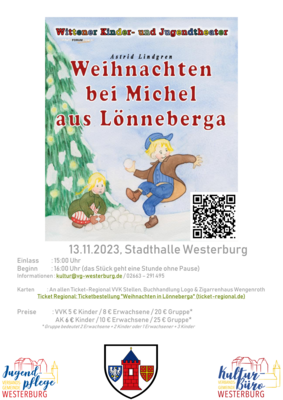 Veranstaltung: "Weihnachten bei Michel aus Lönneberga" Kindertheater