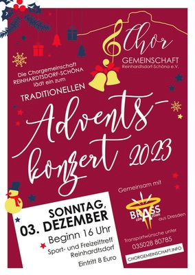 Veranstaltung: 03. Dezember - Adventskonzert der Chorgemeinschaft Reinhardtsdorf e. V.