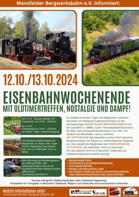 Eisenbahnwochenende 2024 bei der Mansfelder Bergwerksbahn