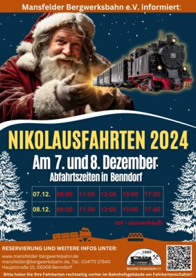 Nikolausfahrten bei der Mansfelder Bergwerksbahn