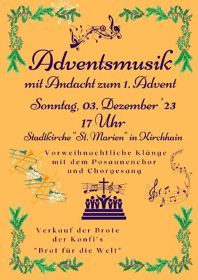 Plakat Adventsmusik (Bild vergrößern)