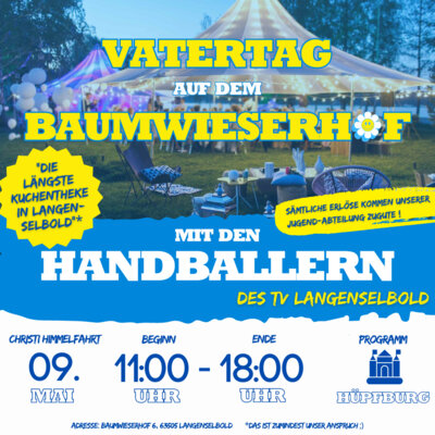 Veranstaltung: Kuchenverkauf am Hoffest auf dem Baumwieserhof an Vatertag