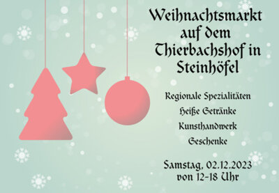 Weihnachtsmarkt auf dem Thierbachshof (Bild vergrößern)