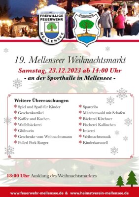 Veranstaltung: 19. Weihnachtsmarkt im Ortsteil Mellensee