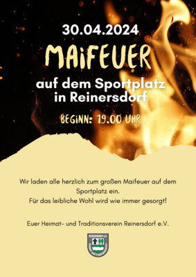 Veranstaltung: Maifeuer Sportplatz Reinersdorf